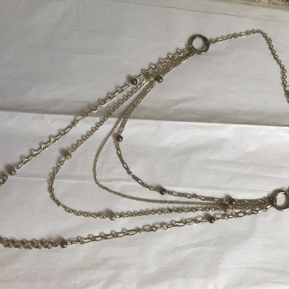 3/$15 Long Layered Silver Necklace - Picture 5 of 5